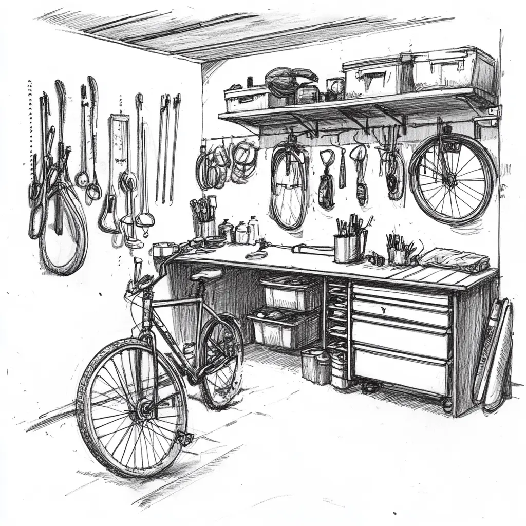 Bike and Sports Equipment Zone Sketch