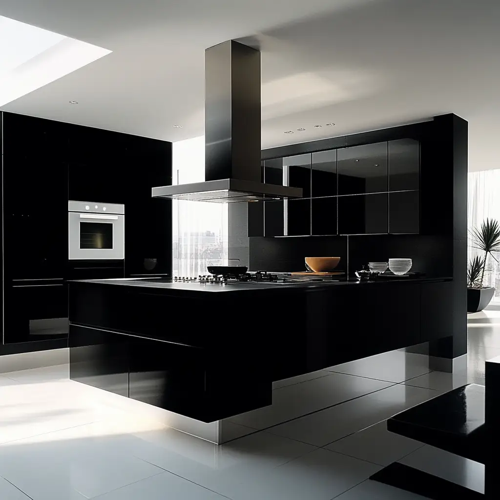 Black and White Modern Kitchen