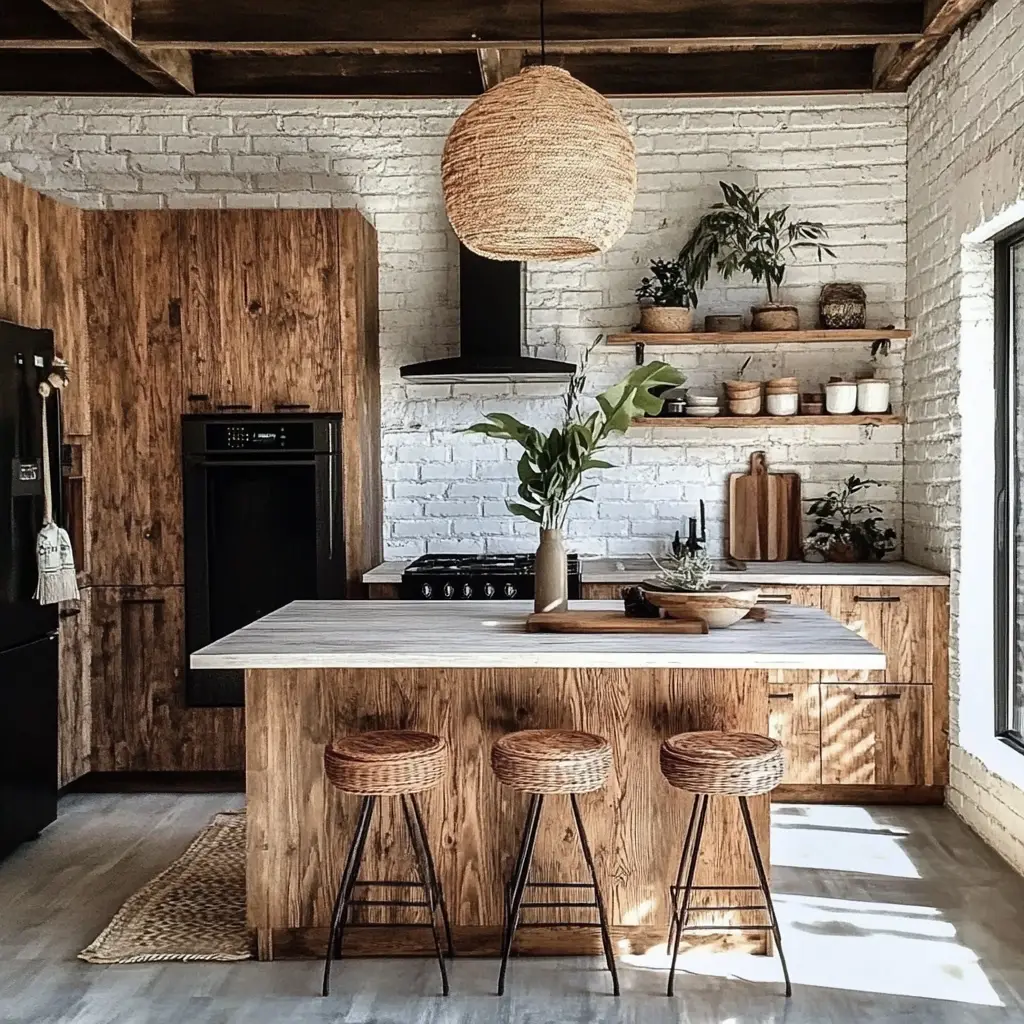 Boho Wooden Kitchen