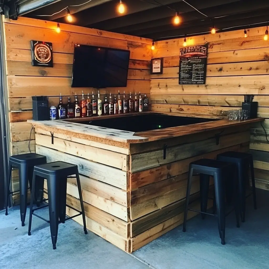 DIY Pallet Bar Setup