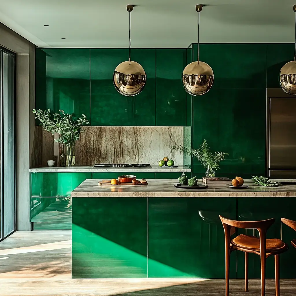 Forest Green Accents for Bold Charm