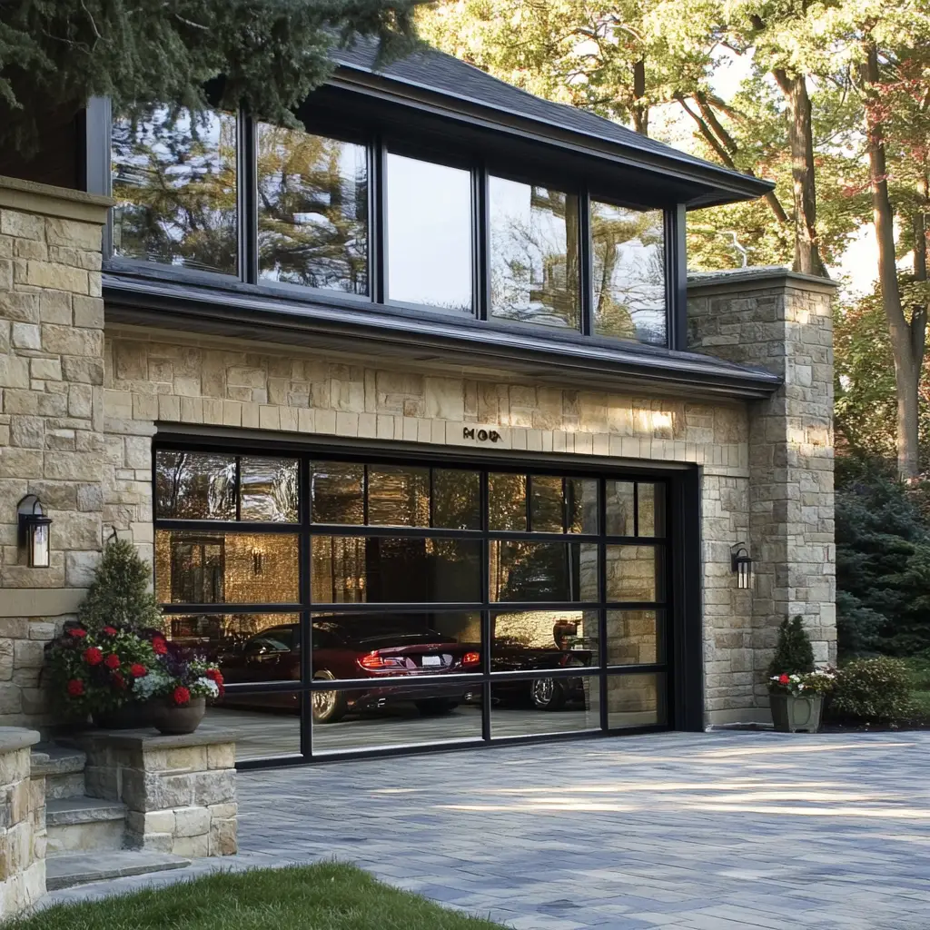 Glass Panel Garage Doors