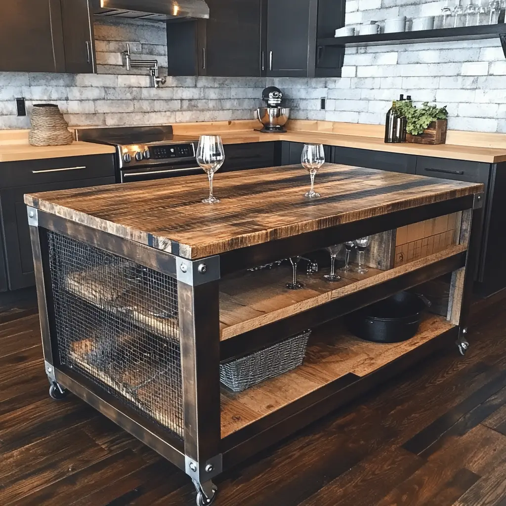 Industrial Wood and Metal Combo