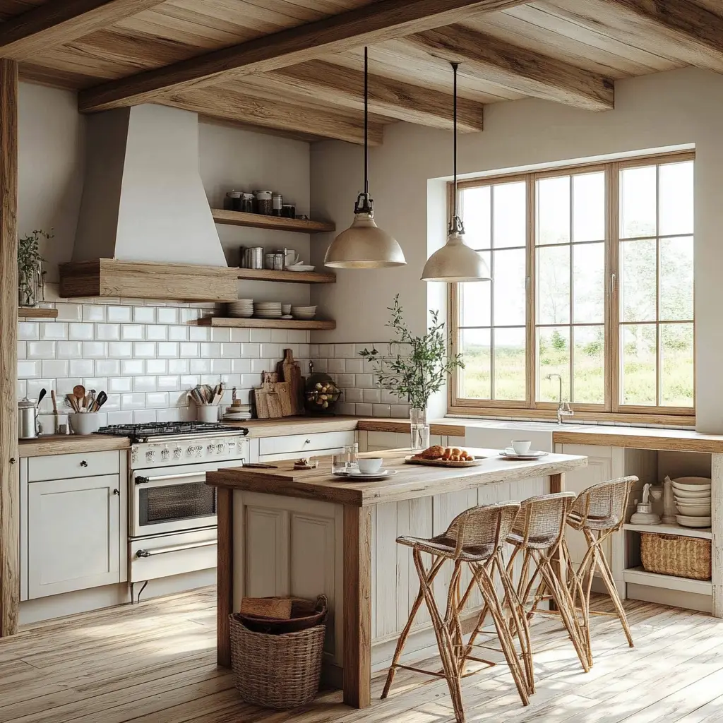  Light Colors with Wood Accents