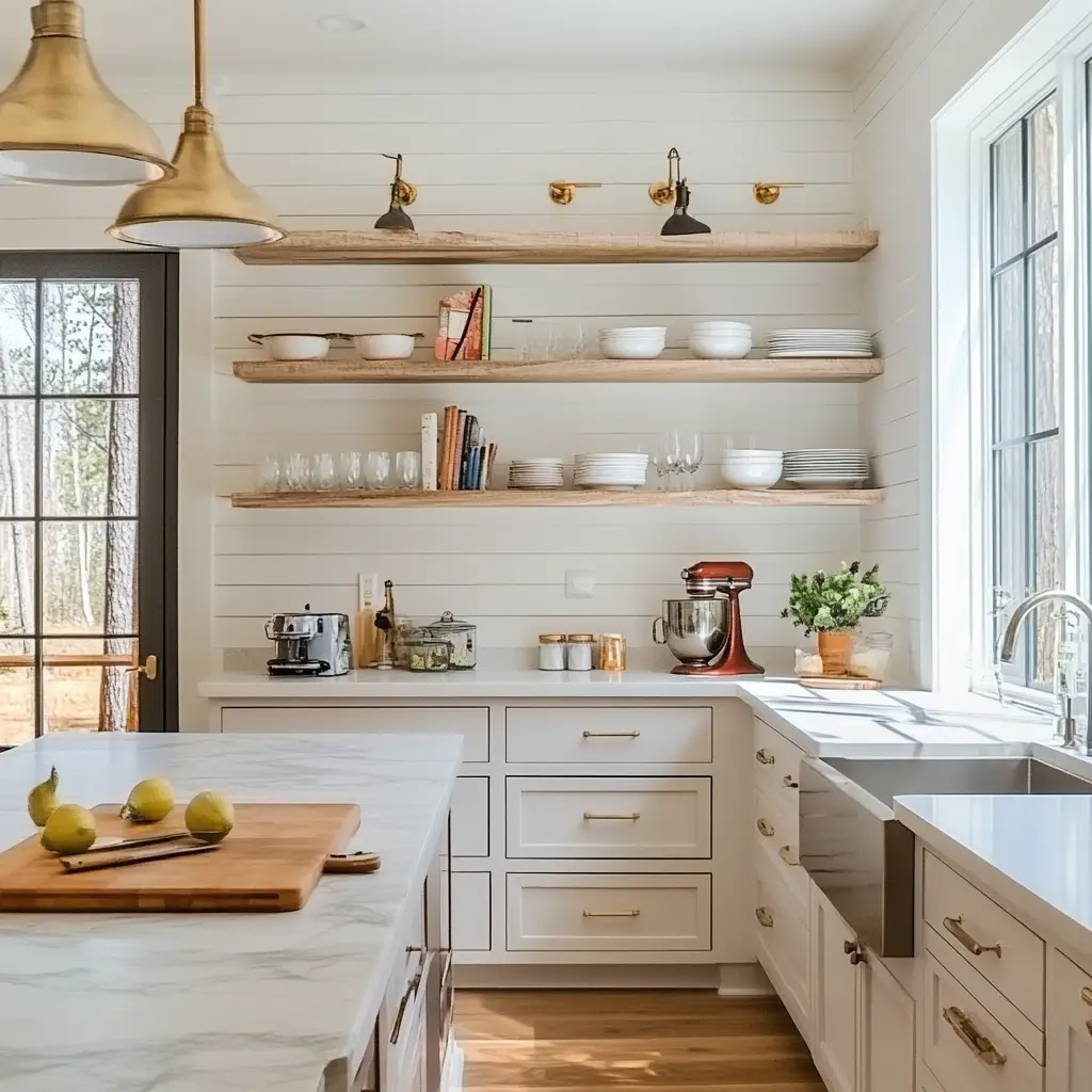 Open Shelving for Airy Feel