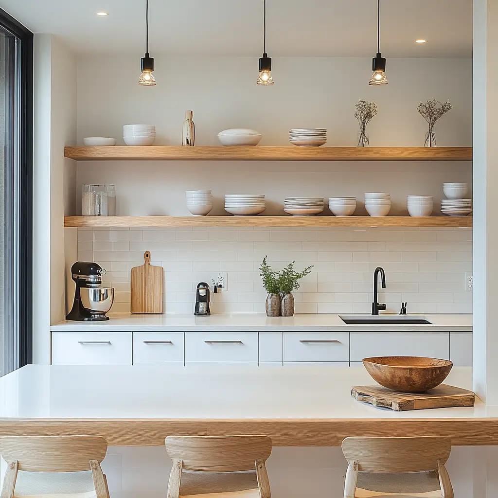 Open Shelving for a Spacious Feel