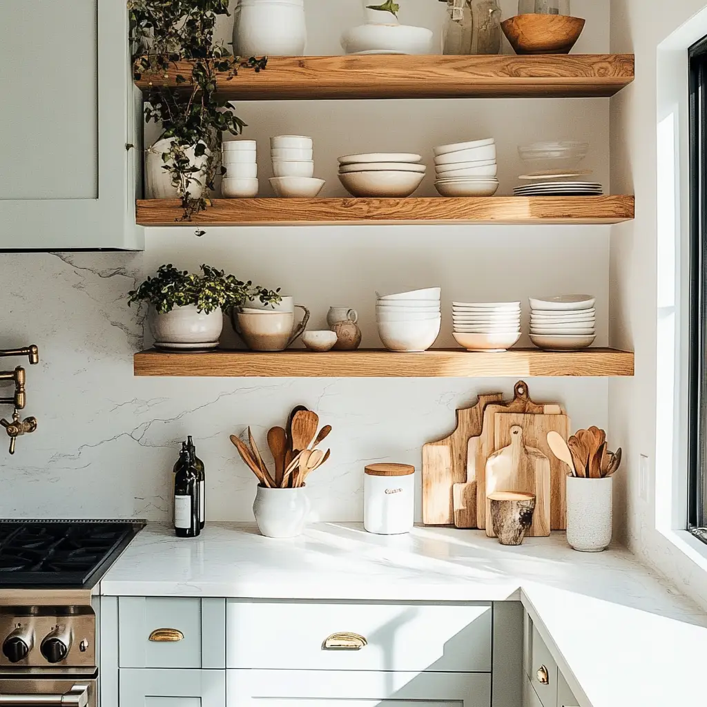 Open Shelving for an Airy Feel