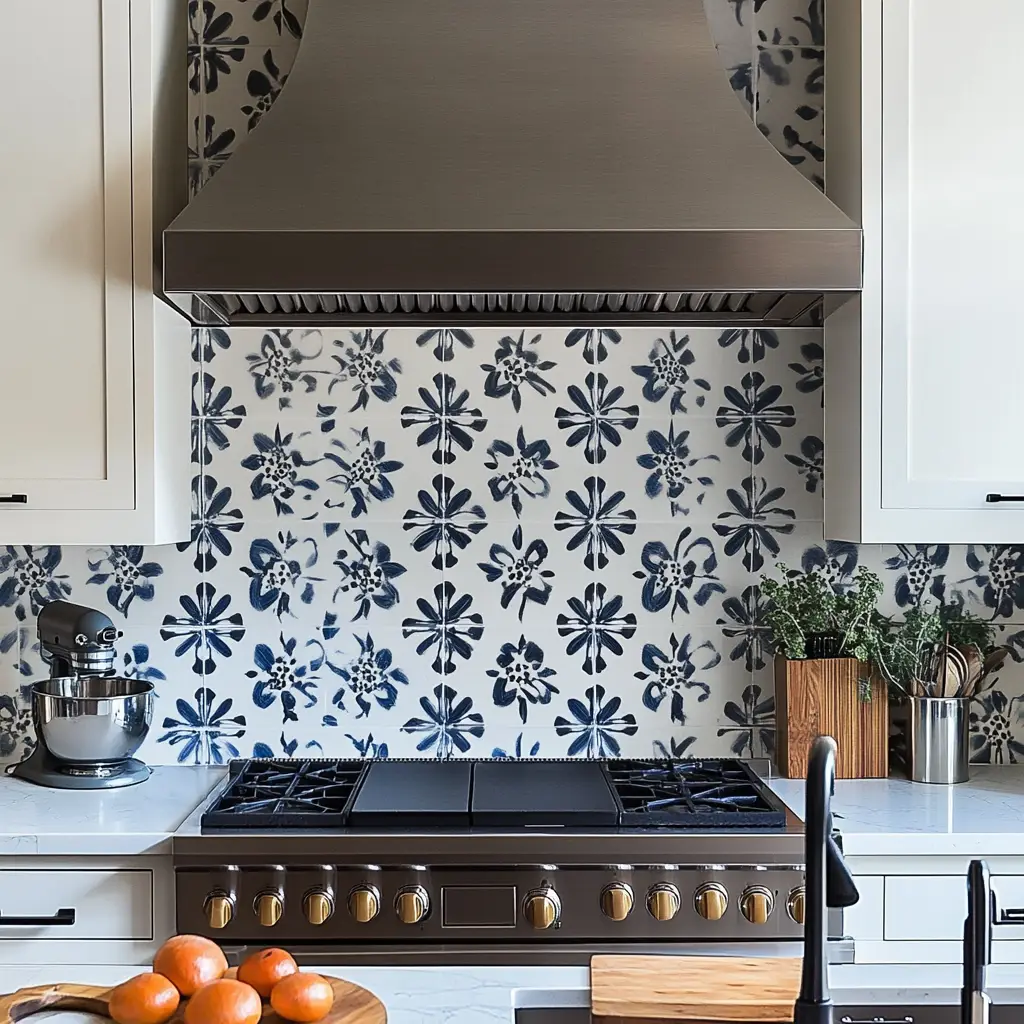 Patterned Backsplashes for Visual Interest