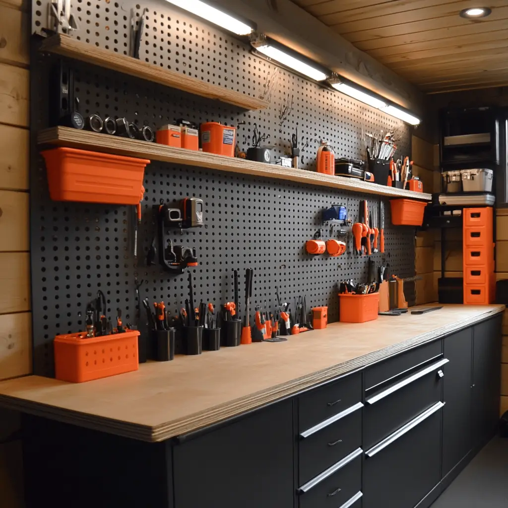 Pegboard + Shelf Combo