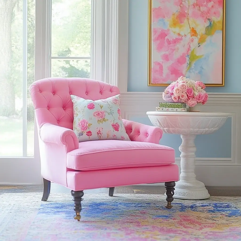 Pink Accent Chair