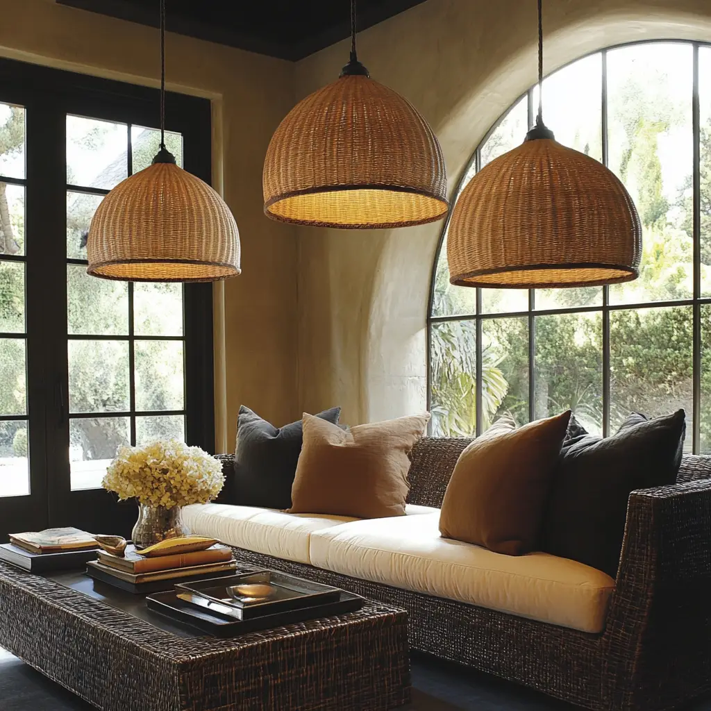 Rattan or Woven Pendant Lights