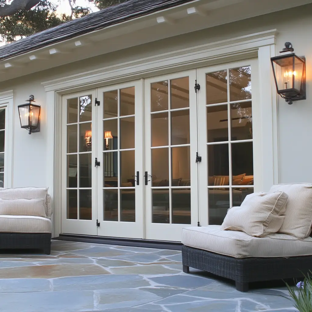 Replace the Garage Door with French Doors or Sliding Glass Doors