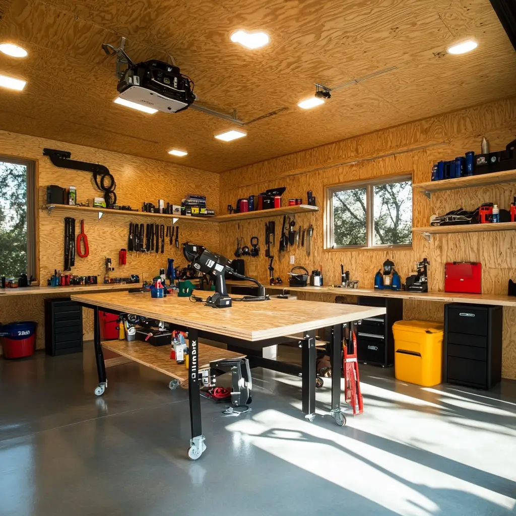 Use Plywood Panels for a Workshop Look