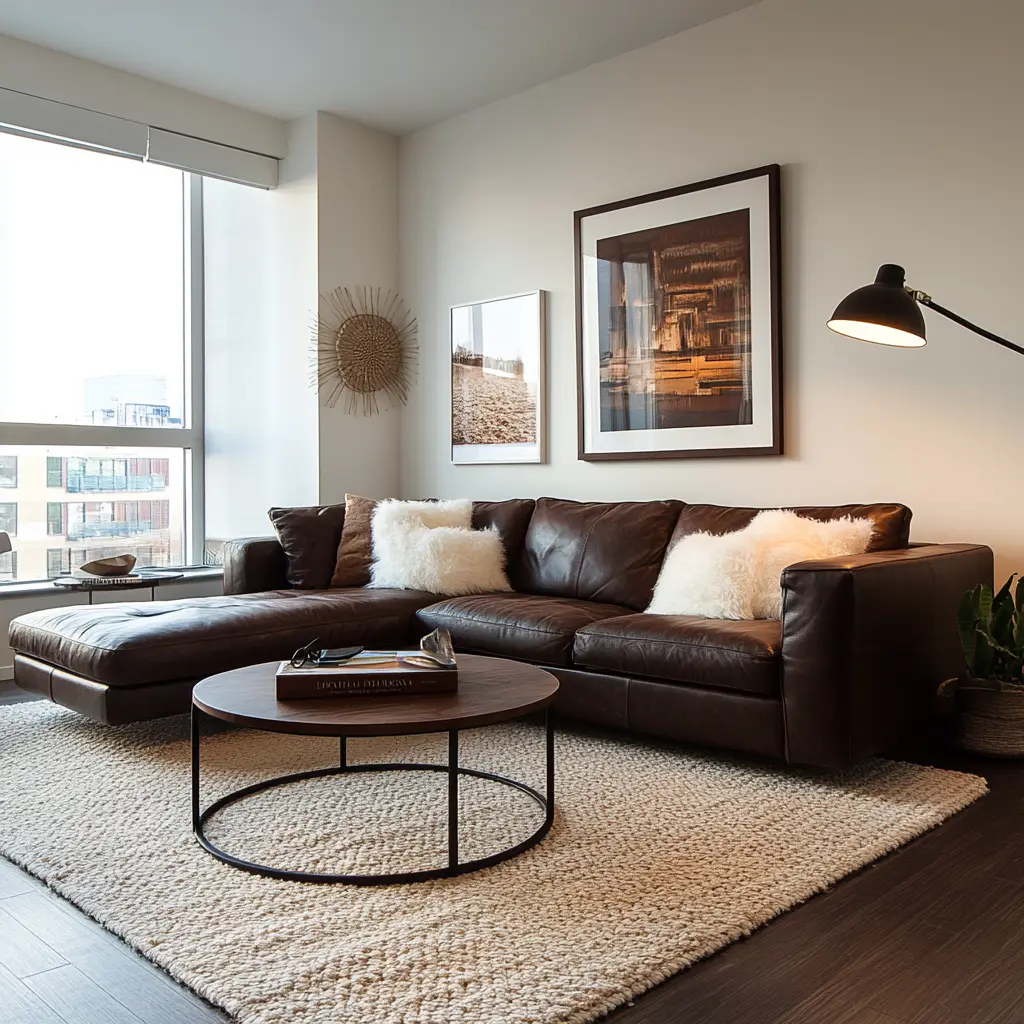 Use a Light Rug for Contrast