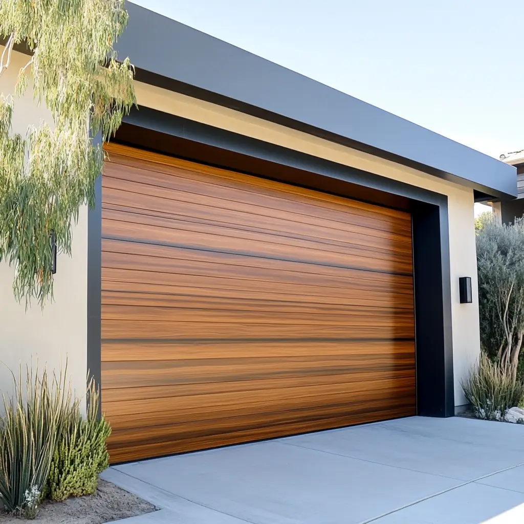 Wood-Look Roll-Up Door