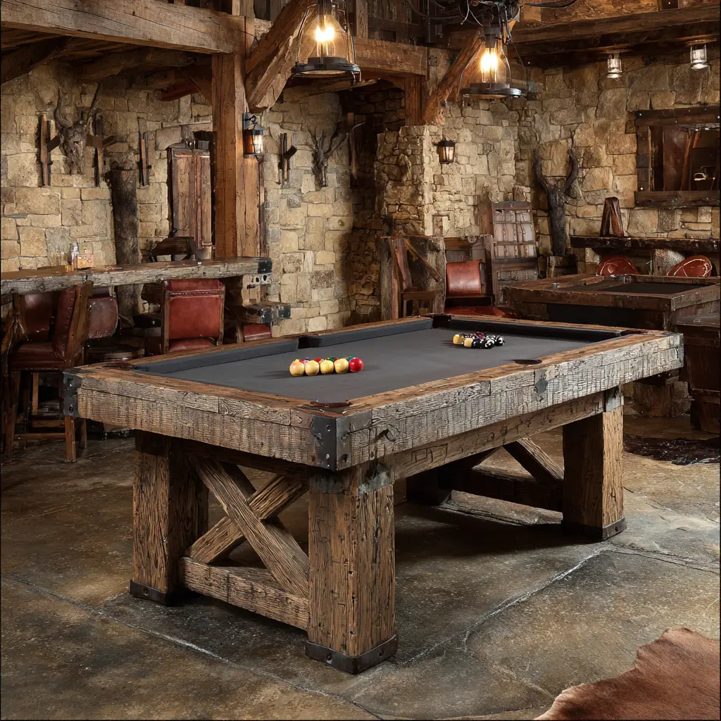 Game Tables with Rustic Flair
