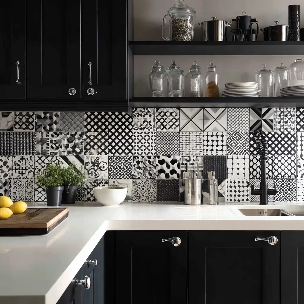 Monochrome Backsplash Magic