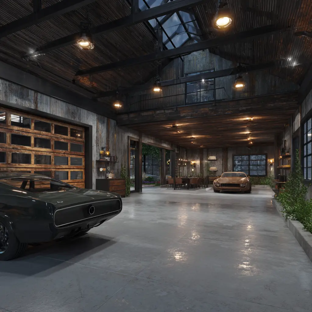 Industrial-Style Garage