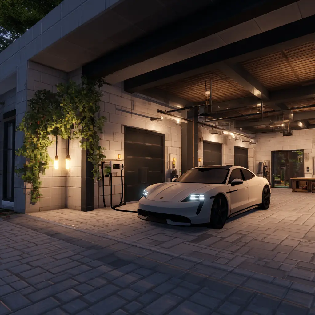 Garage with Charging Station