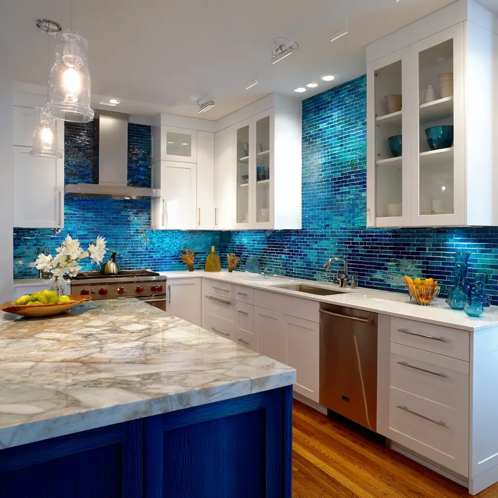 Blue Kitchen Backsplash Ideas