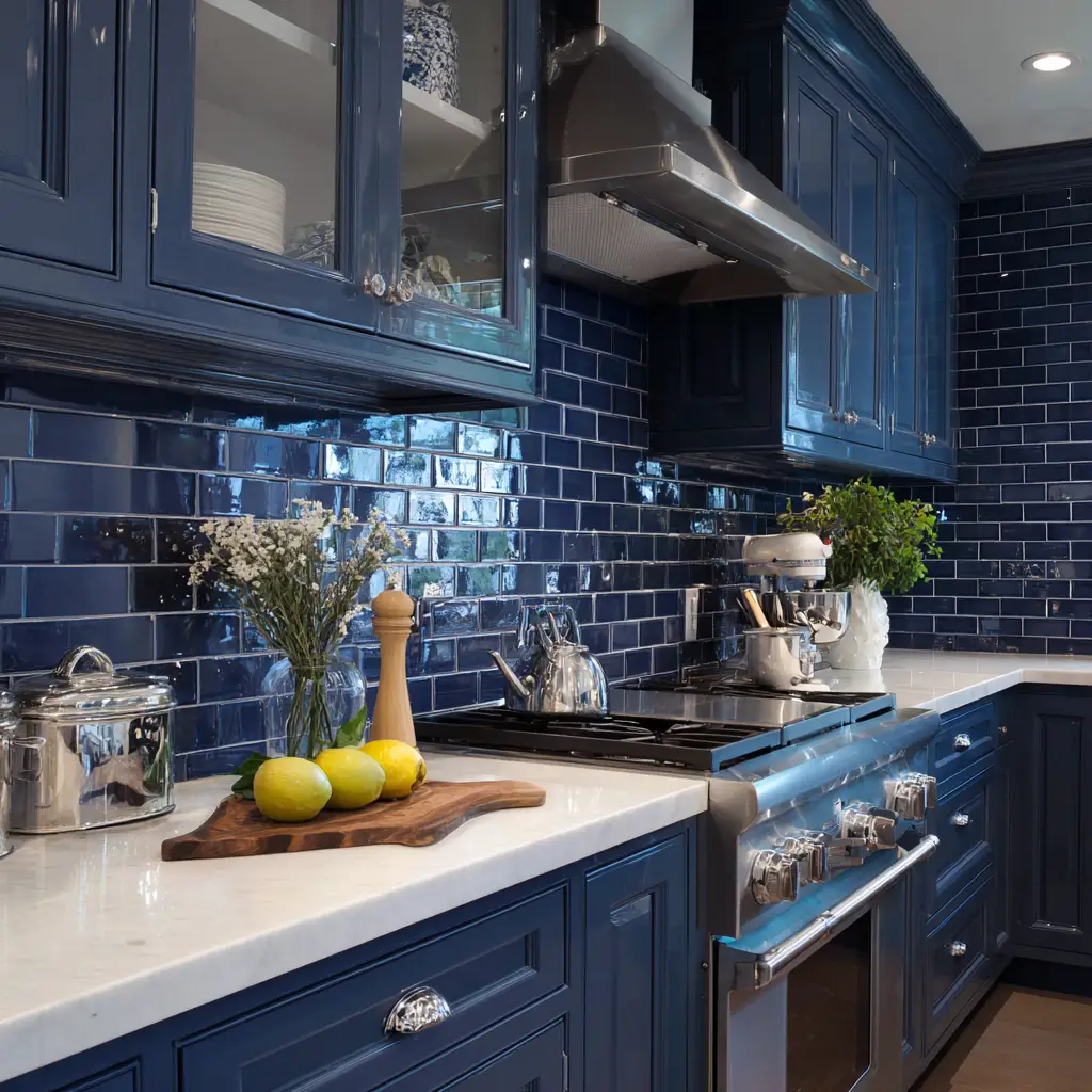 Classic Subway Tiles in Navy