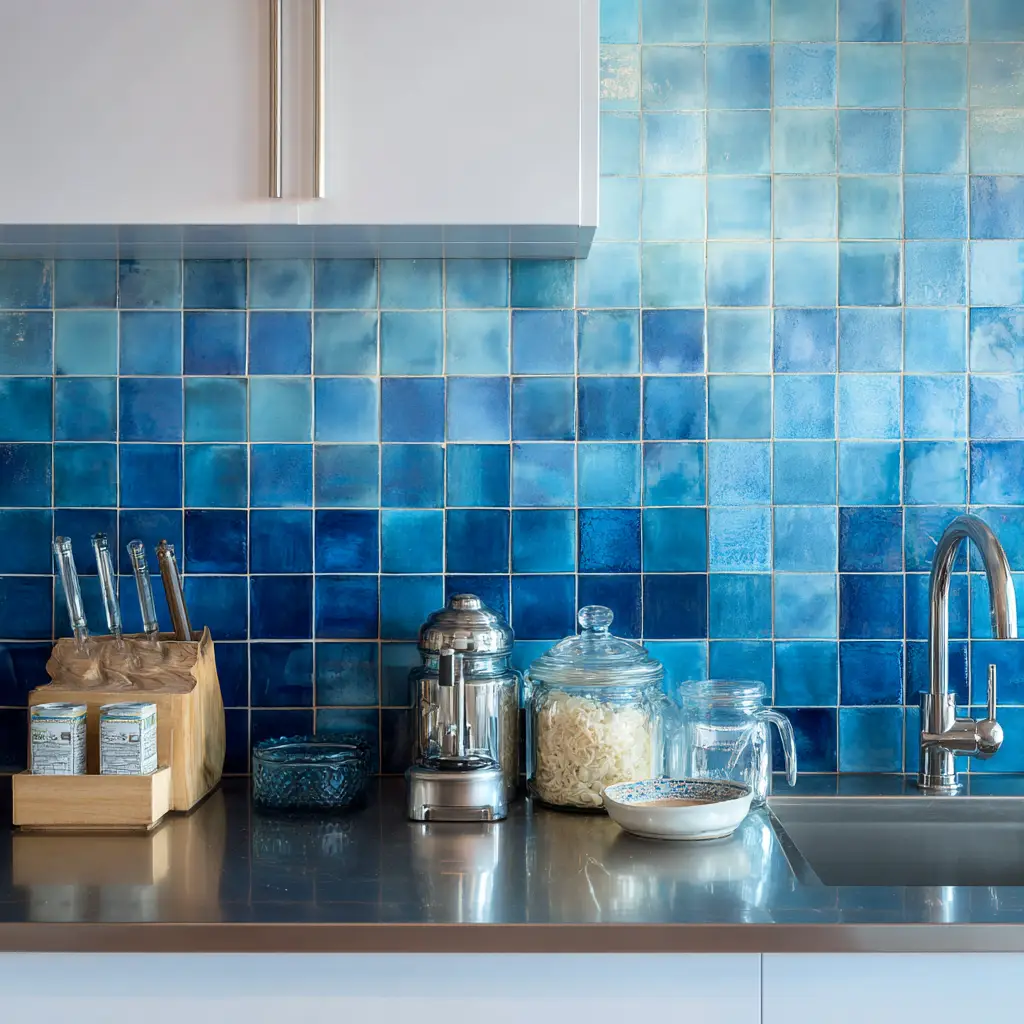 Ombre Blue Gradient Tiles