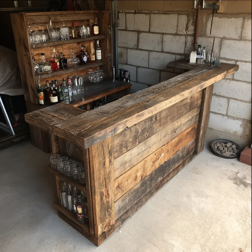 Pallet Wood Bar or Drink Station