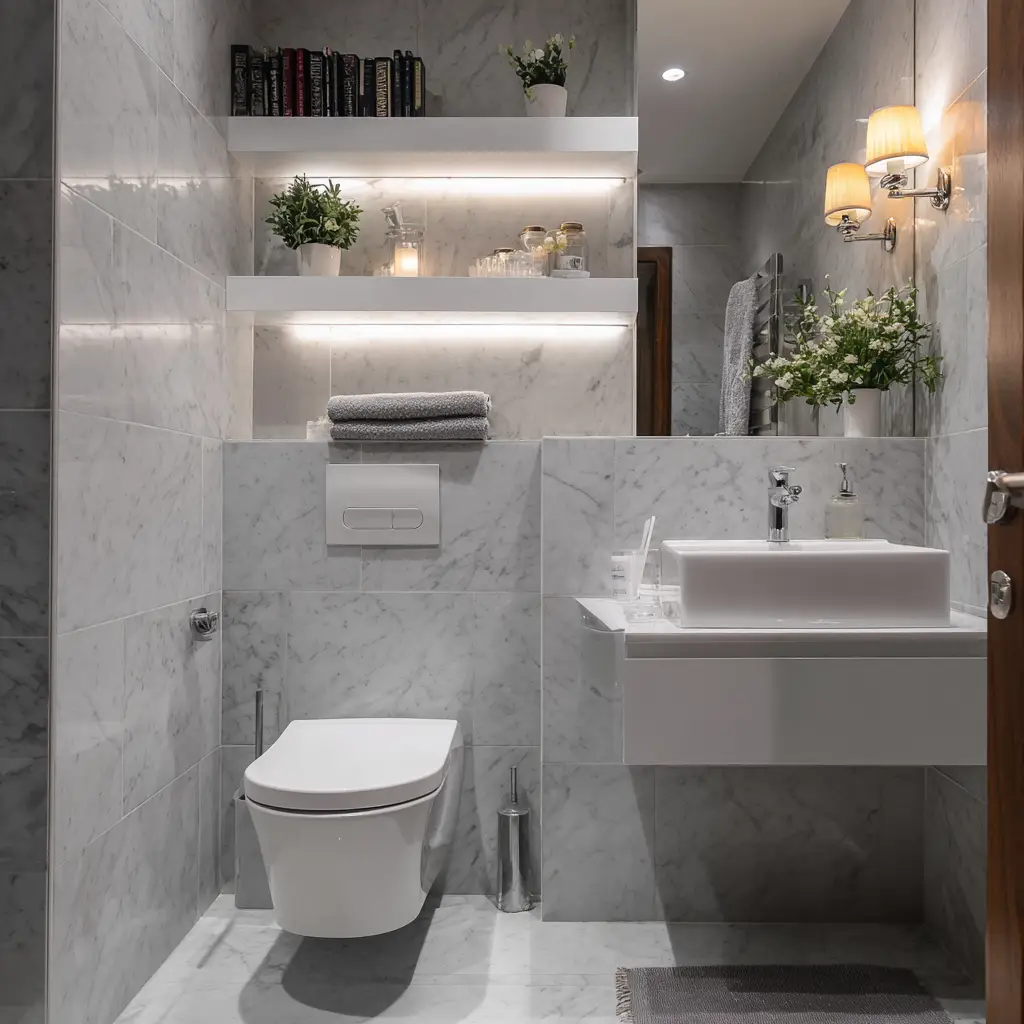 Add a Ledge Above the Sink or Toilet