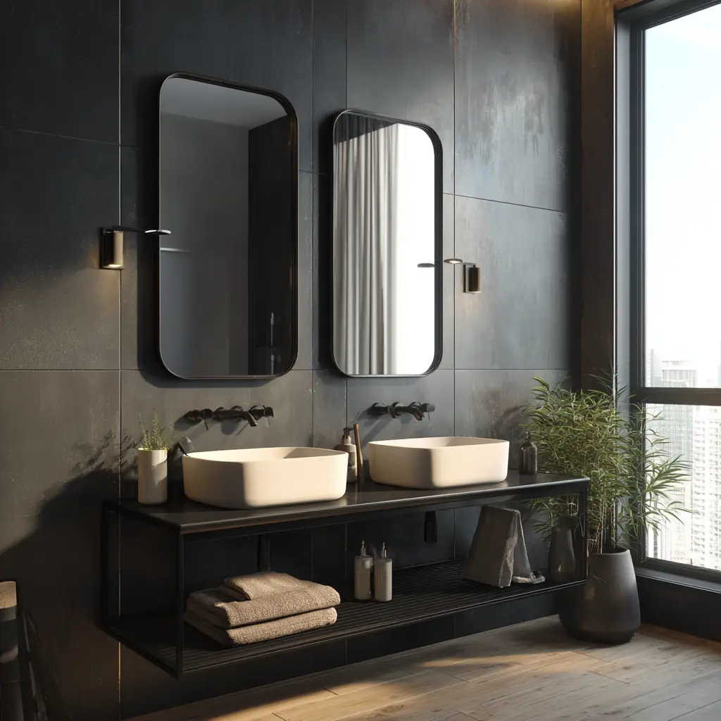 Black-Framed Mirrors
