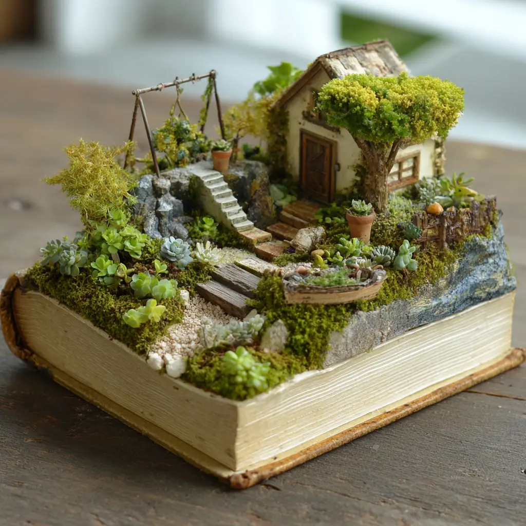 Book Planter Garden