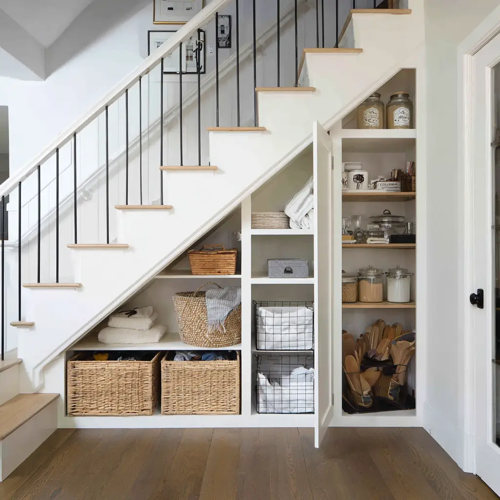 Build Functional Storage Under the Stairs