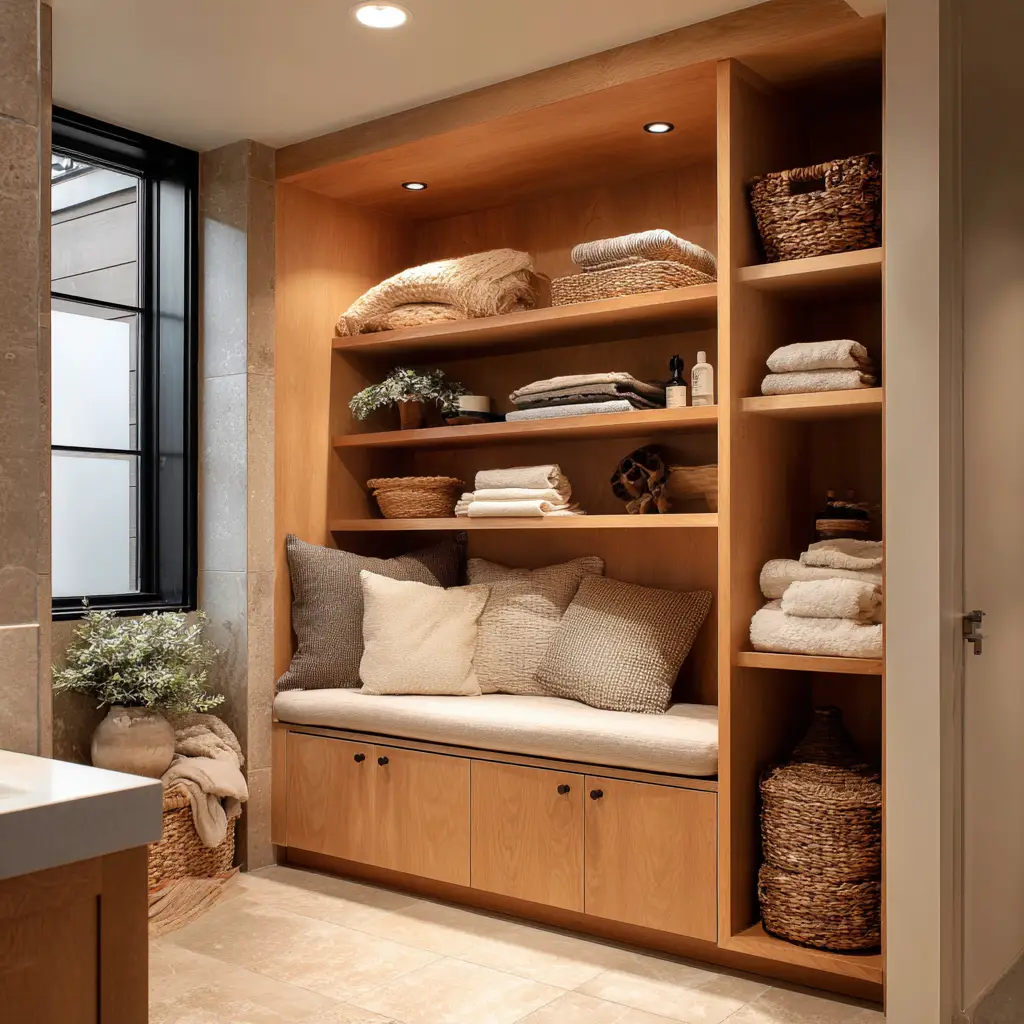 Built-In Bench With Storage