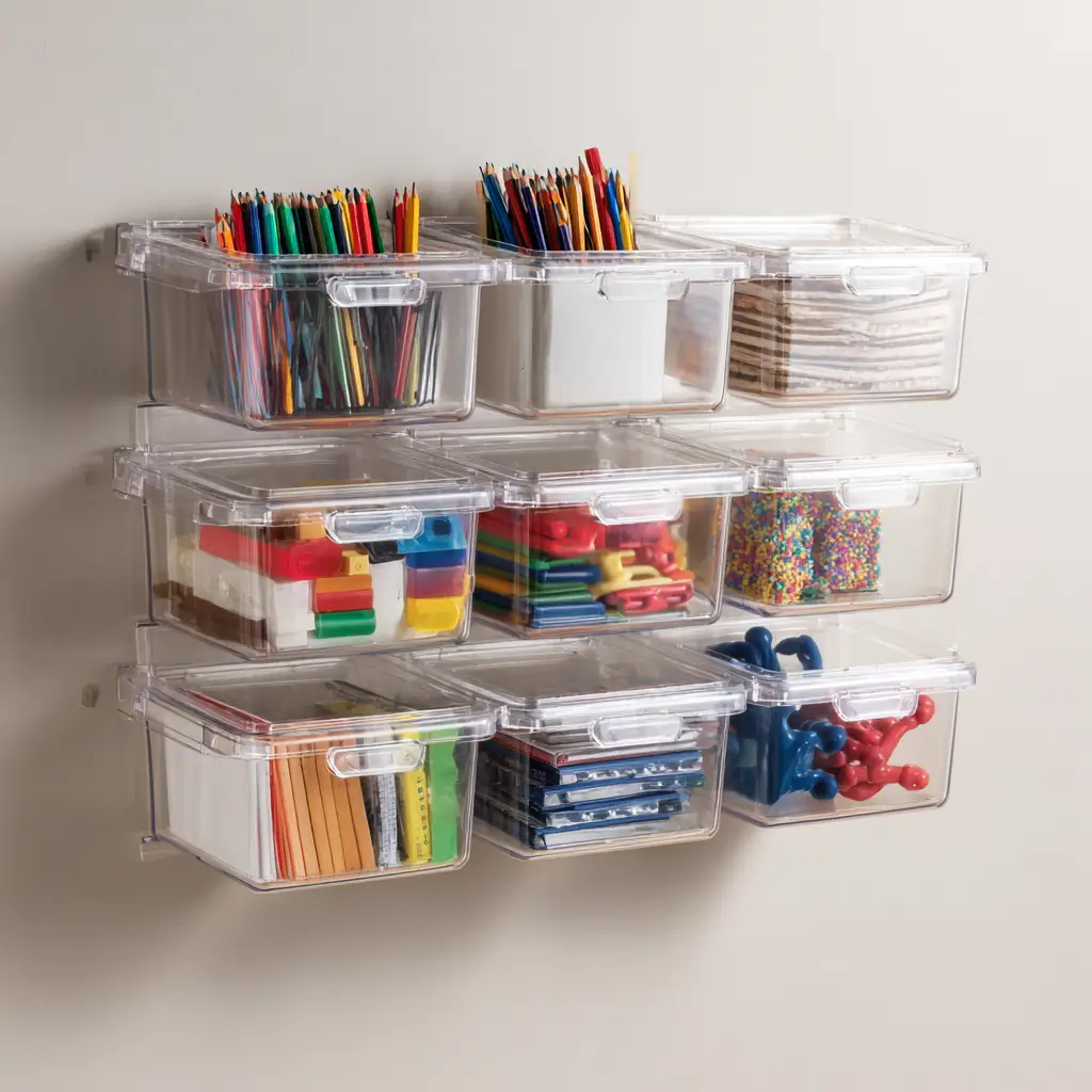  Clear Plastic Bins