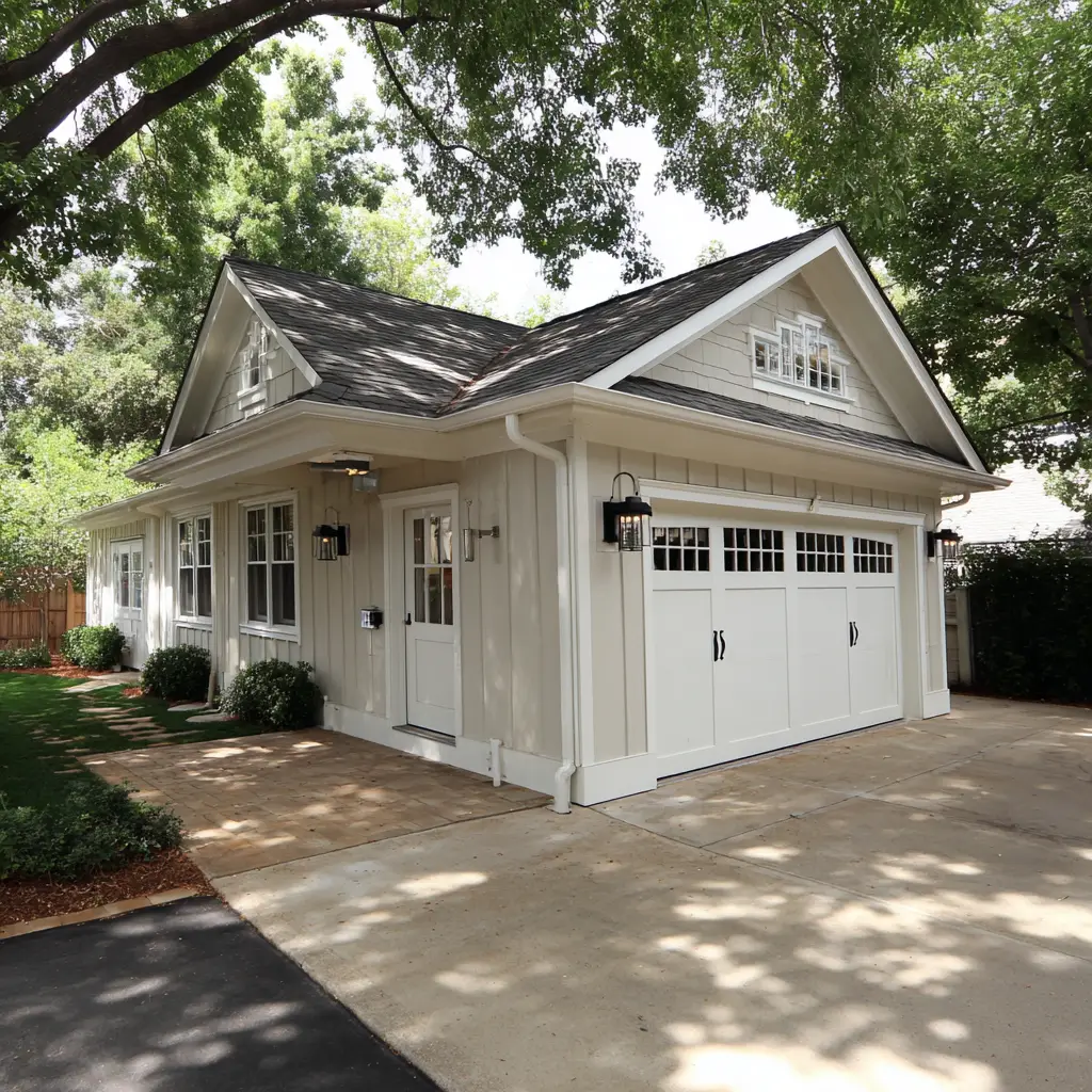 Detached Garage with Patio