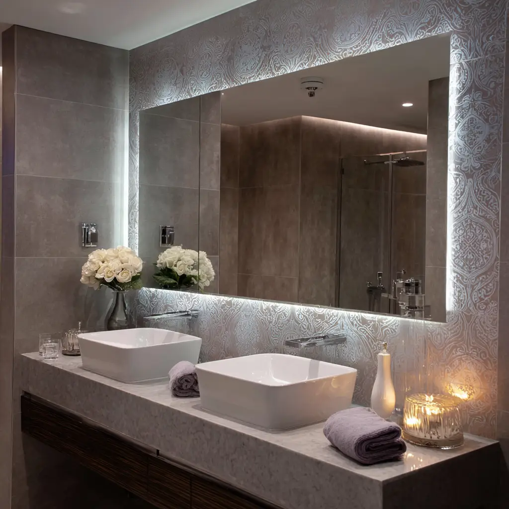Etched or Frosted Edge Mirrors
