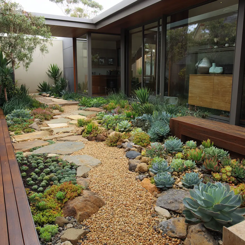 Gravel and Succulent Garden