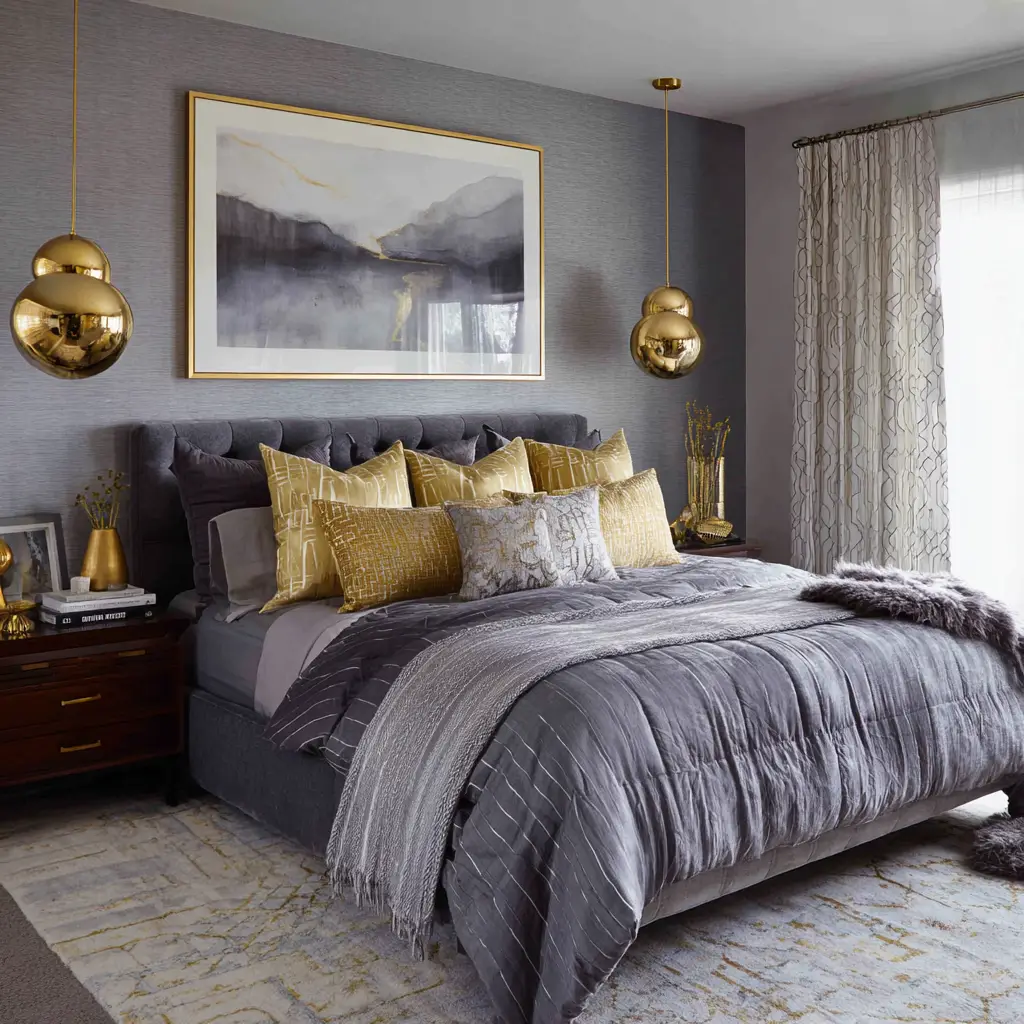 Grey and Gold Glam