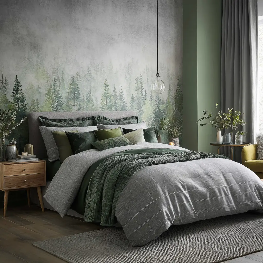 Grey and Green Nature-Inspired