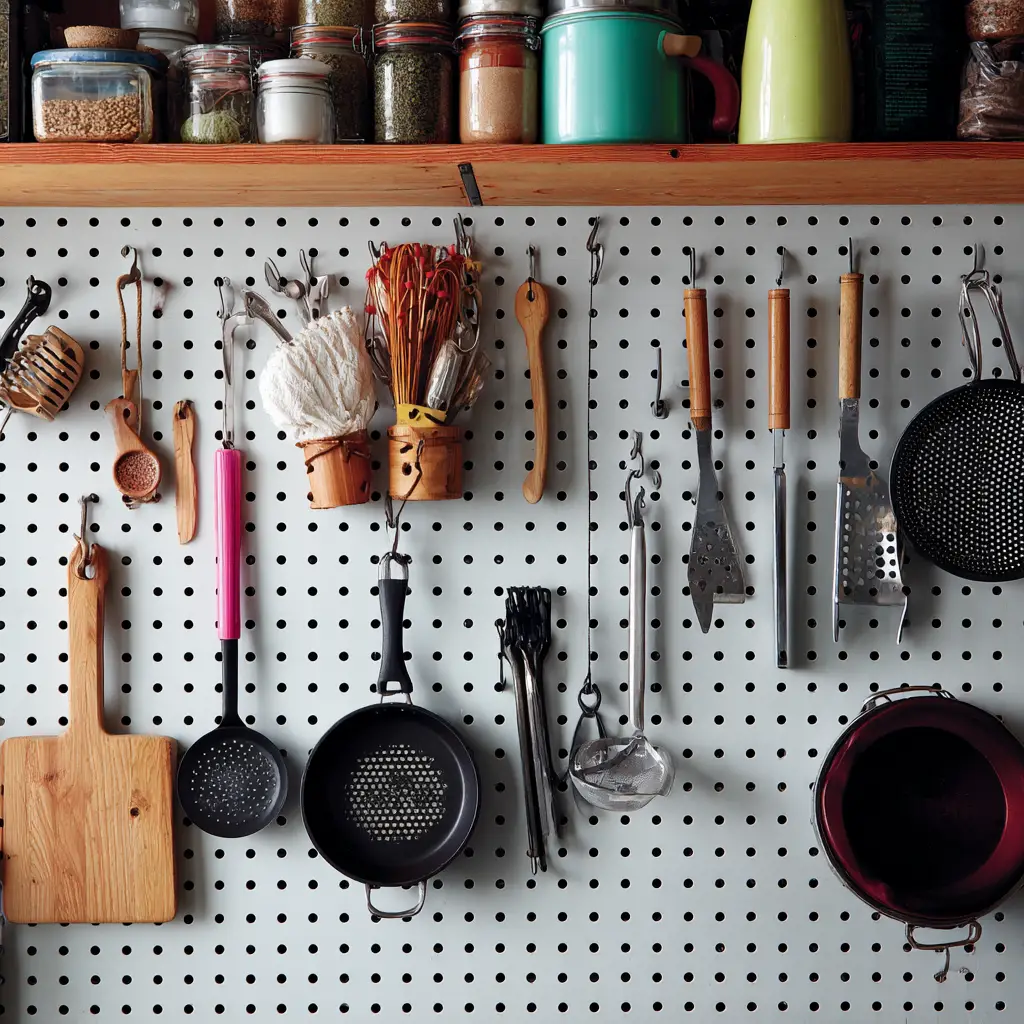 Hang Utensils on a Pegboard