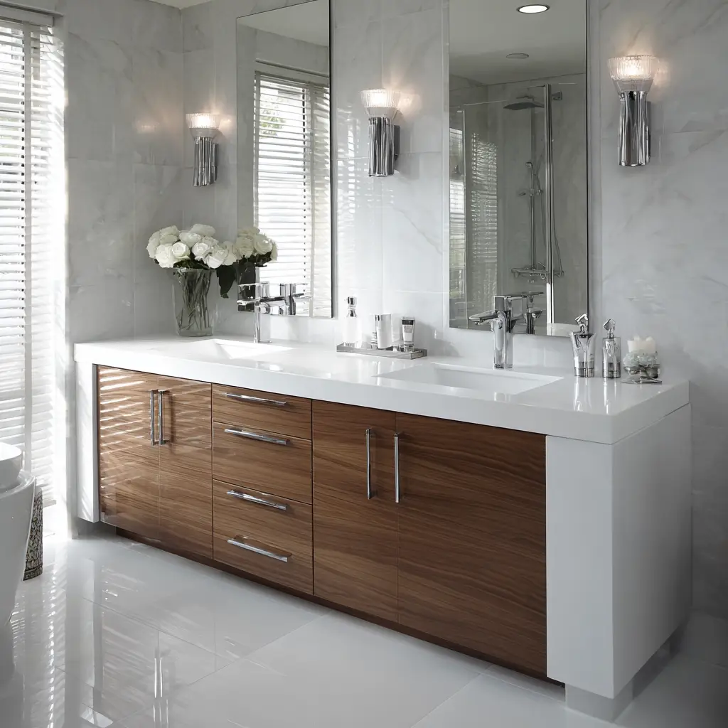 High-Gloss Finish Vanity