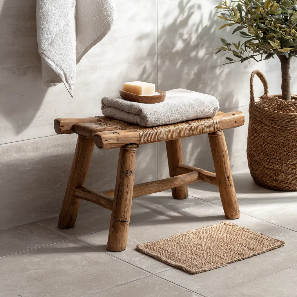 Include a Small Bench or Stool