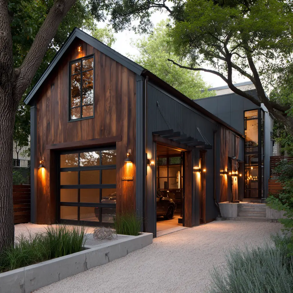 Industrial-Style Garage
