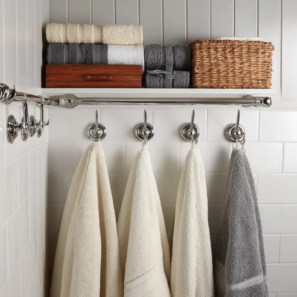Install Hooks Instead of Towel Bars
