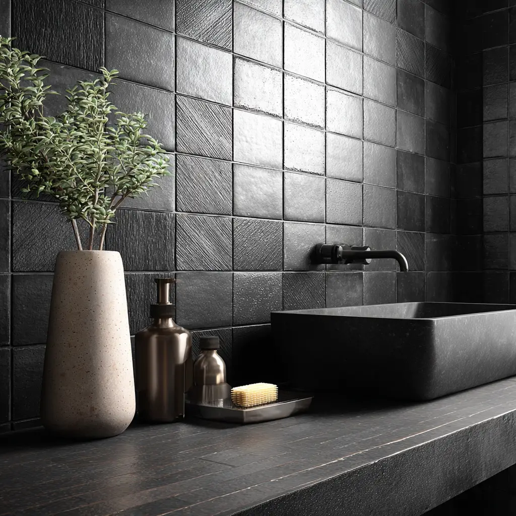 Matte Black Tiles