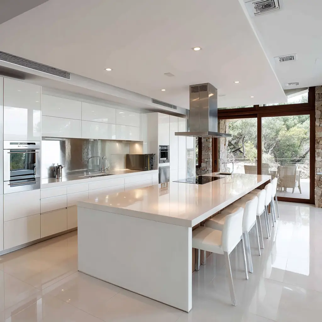 Minimalist Island in a Modern Kitchen