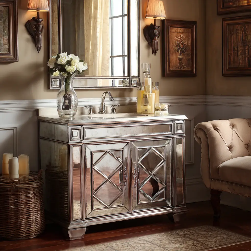 Mirrored Vanity Cabinet