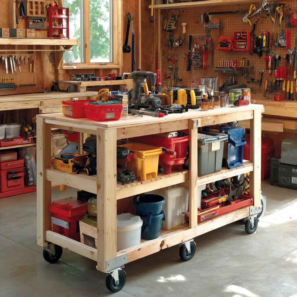 Mobile Tool Shelf Cart
