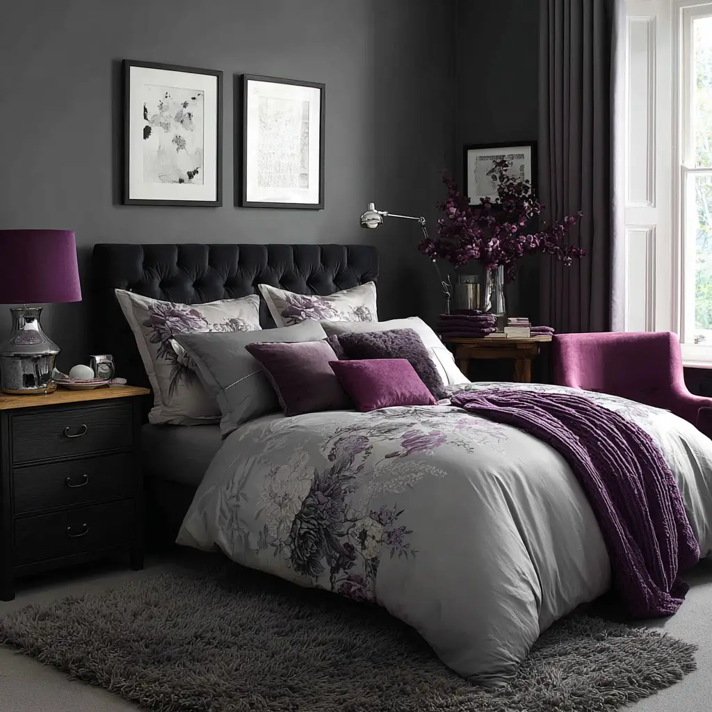 Monochrome Grey with Purple Lighting
