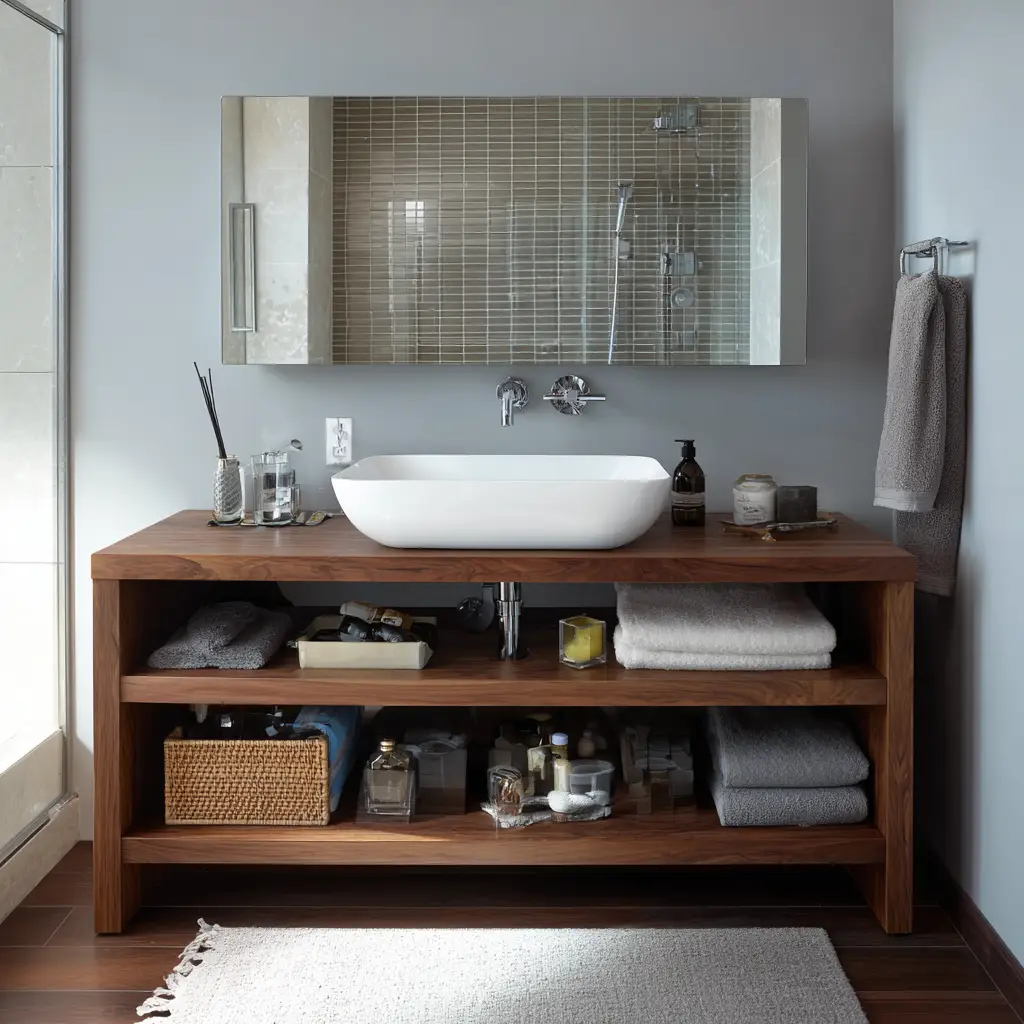 Open Shelf Vanity