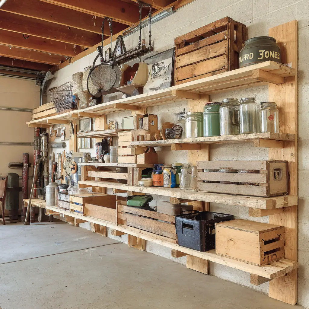 Pallet Wood Shelving
